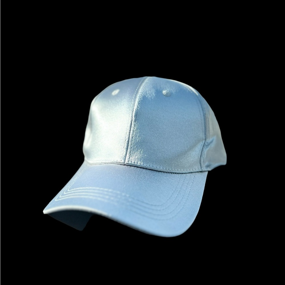 Stylish Satin Baseball Cap Silver  Adjustable Strap Lightweight Breathab… - Picture 8 of 8